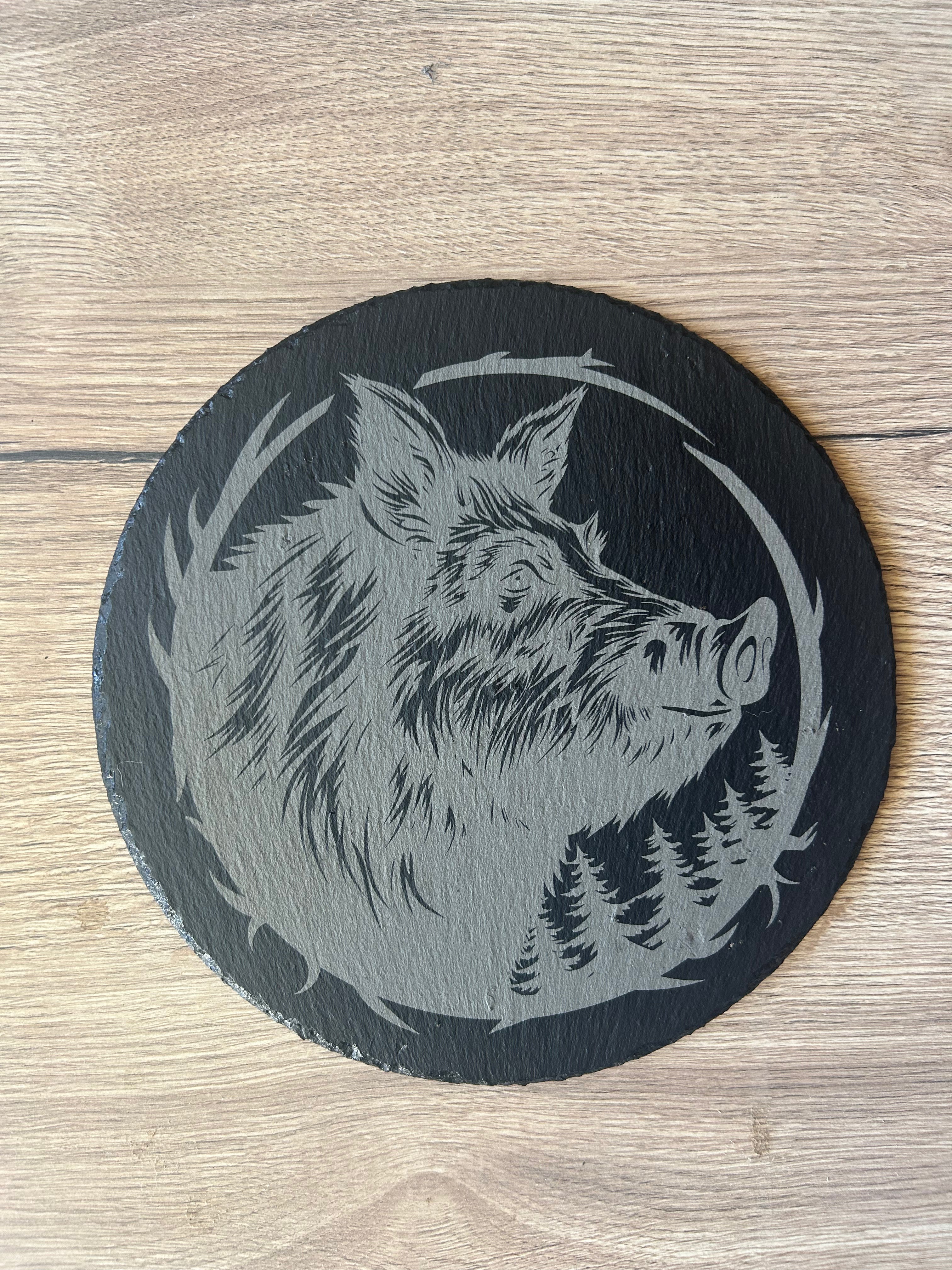 Dessous de plat sanglier en ardoise